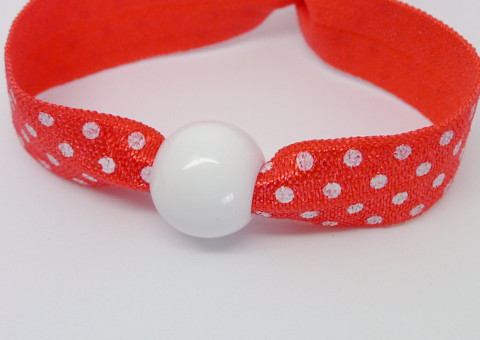 Hair Ties Fancy - Polka Red